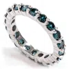 Pompeii3 2ct Prong Blue Diamond Eternity Ring 14k White Gold In Multi