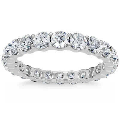 Pompeii3 2ct Prong Diamond Eternity Ring 14k White Gold Size Selectable In Metallic