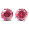 Pompeii3 2ct Ruby Studs 14k White Gold Womens Earrings In Red