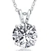 Pompeii3 2ct Solitaire Round Diamond Necklace In 14k White Gold Lab Grown Pendant In Multi
