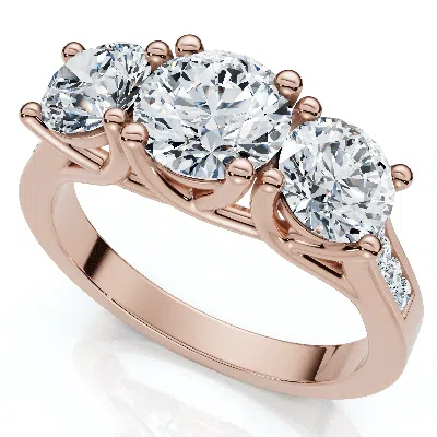 Pompeii3 2ct Three Stone Diamond Anniversary Engagement Ring 14k Gold Or Pt Lab Grown