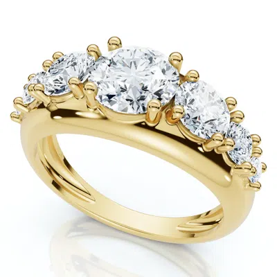 Pompeii3 2ct Tw Diamond Anniversary Stackable Wedding Ring 14k Gold Lab Grown In Silver