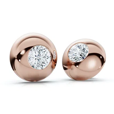 Pompeii3 2ct Tw Diamond Button Studs 14k Gold Lab Grown In Multi