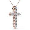 Pompeii3 2ct Tw Diamond Cross Women's Necklace 14k Gold Lab Grown In Multi