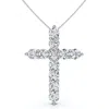 Pompeii3 2ct Tw Diamond Cross Women's Necklace 14k Gold Lab Grown In White