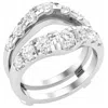 Pompeii3 2ct Tw Diamond Wedding Guard Band Insert Engagement Ring 14k Gold Lab Grown In Multi