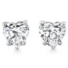 Pompeii3 2ct Tw Heart Shape Diamond Studs Lab Grown 14k White Gold In Multi