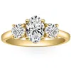 Pompeii3 2ct Tww Oval Lab Grown 3-stone Diamond Engagement Ring In White Or Yellow Gold In Multi