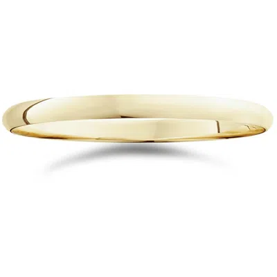 Pompeii3 2mm 14k Yellow Gold Comfort Fit Plain Wedding Band Size Selectable In Multi