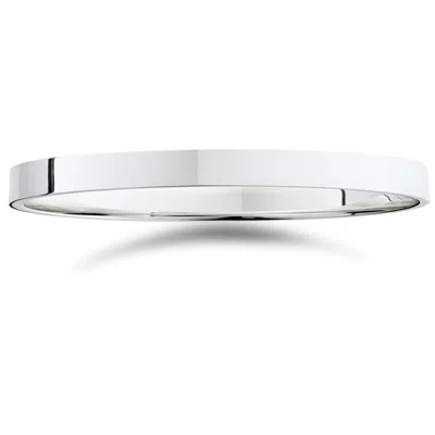 Pompeii3 2mm Flat High Polished Wedding Band 10k White Gold Size Selectable In Multi