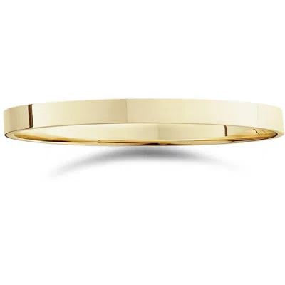 Pompeii3 2mm Flat High Polished Wedding Band 10k Yellow Gold Size Selectable In Multi