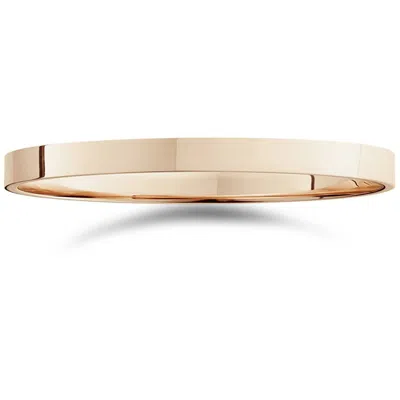 Pompeii3 2mm Flat High Polished Wedding Band 14k Rose Gold Size Selectable In Multi