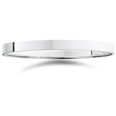 Pompeii3 2mm Flat High Polished Wedding Band 950 Platinum Size Selectable In Silver