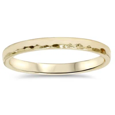 Pompeii3 2mm Hammered 14k Yellow Gold Band