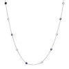 Pompeii3 1/2 Ct Tw Genuine Blue Sapphire & Diamond By The Inch 18" Necklace In Silver