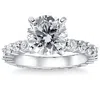 Pompeii3 3 1/2ct Diamond Eternity Engagement Ring Lab Grown 14k White Gold In White