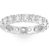 Pompeii3 3 1/2ct Diamond Eternity Ring U Prongs 14k White Gold In Silver