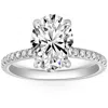 Pompeii3 3 1/2ct Oval Diamond Engagement Accent Ring 14k White Gold Lab Grown In Multi