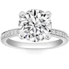 Pompeii3 3 1/4ct Lab Grown Diamond Engagement Ring In White, Yellow, Or Rose Gold In Silver