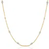 Pompeii3 3 1/4ct Oval Shape Diamonds By The Yard Necklace 14k Yellow Gold Lab Grown 18" In Silver