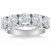 Pompeii3 3 3/4ct 5-stone Lab Grown Diamond Wedding Ring 14k White Gold In Multi