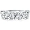 Pompeii3 3 3/4ct Heart Shape Diamond Five Stone Wedding Ring 14k Gold Lab Grown In Multi