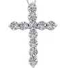Pompeii3 3 Carat (ctw) Diamond Cross Pendant 14k White Gold Necklace 1 1/4" In Multi