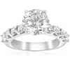 Pompeii3 3 Carat Enhanced Diamond Engagement Half Eternity Ring 14k White Gold In Multi