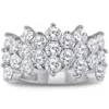 Pompeii3 3 Ct Diamond Ring 10k White Gold Multi Row Anniversary Band In Multi