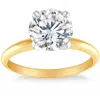 Pompeii3 3 Ct Diamond Solitaire 14k Yellow Gold Round Cut Engagement Ring Lab Grown In Multi