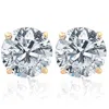Pompeii3 3 Ct Diamond Studs 14k Yellow Gold In Silver