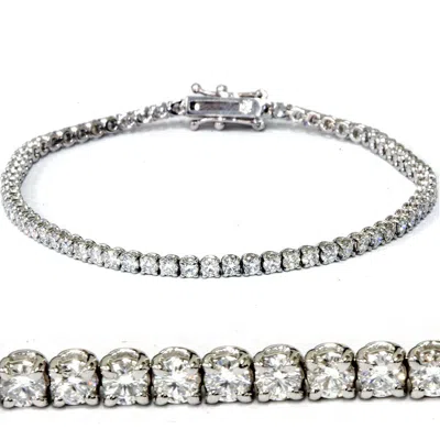 Pompeii3 3 Ct Diamond Tennis Bracelet 14k White Gold 7" Lab Grown In Multi