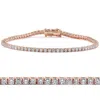 Pompeii3 3 Ct Lab Grown Diamond Tennis Bracelet 7" 14k Rose Gold In Gold