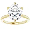Pompeii3 3 Ct Oval Moissanite Solitaire Engagement Ring 14k Yellow Gold In Multi