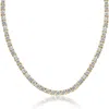 Pompeii3 30 Ct Diamond Tennis Necklace 14k Yellow Gold 15" Lab Grown In Silver