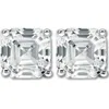 Pompeii3 3.32ct Asscher Cut Diamond Studs 14k White Gold Lab Grown Earrings In Silver