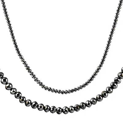 Pompeii3 33ct Black Diamond Necklace In 18k Gold 16" With 2" Extender In Multi
