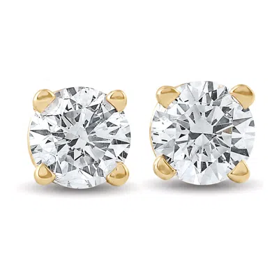 Pompeii3 .33ct Round Brilliant Cut Natural Diamond Stud Earrings In 14k Gold Classic Setting