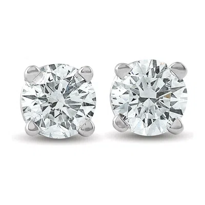 Pompeii3 .33ct Round Brilliant Cut Natural Diamond Stud Earrings In 14k Gold Classic Setting