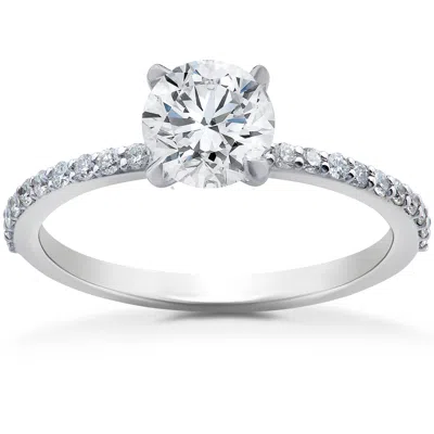 Pompeii3 3/4 Ct Lab Created Diamond Sophia Engagement Ring 14k White Gold In Silver