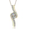 Pompeii3 3/4 Ct Tdw Diamond Forever Us Two Stone Pendant Necklace In White Or Yellow Gold In Multi