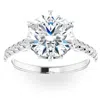 Pompeii3 3.40ct Round Diamond Engagement Ring Lab Grown In White Or Yellow Gold In Multi
