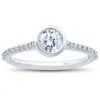 Pompeii3 3/4ct Charlotte Lab Created Diamond Engagement Ring 14k White Gold In Silver