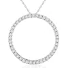Pompeii3 3/4ct Circle Diamond Pendant 14k White Gold Lab Grown In Multi