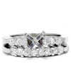 Pompeii3 3/4ct Diamond Engagement Matching Ring Setting Semi Mount In Silver