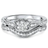 Pompeii3 3/4ct Diamond Engagement Wedding Ring Set 14k White Gold In Silver