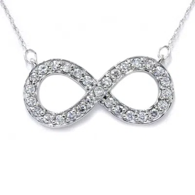Pompeii3 3/4ct Diamond Infinity Symbol Pendant 14k White Gold In Multi