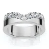 Pompeii3 3/4ct Diamond Kai Wedding Stackable Guard Ring 14k Gold Or Platinum Lab Grown In Multi