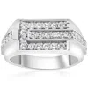 Pompeii3 3/4ct Diamond Mens Wedding Ring 10k White Gold In Multi