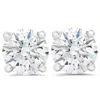 Pompeii3 3/4ct Diamond Studs Round Cut With Screw Backs 14k White Gold Lab Created In Brown